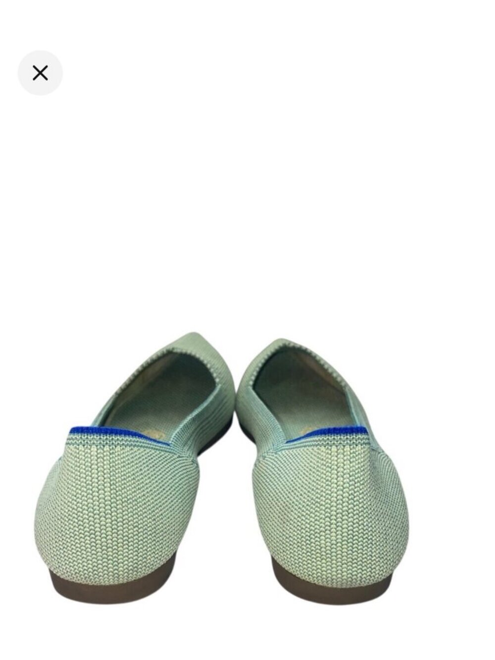 Rothy's Womens Pointed Toe Flats Size 5 Green Knit Slip-On Shoes Eco-Friendly - Picture 5 of 7
